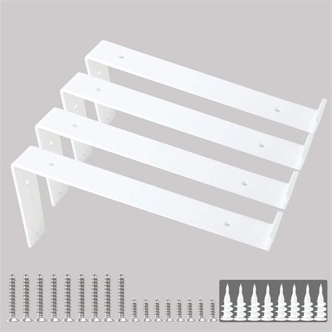 decorative white metal shelf brackets|side mounted shelf bracket.